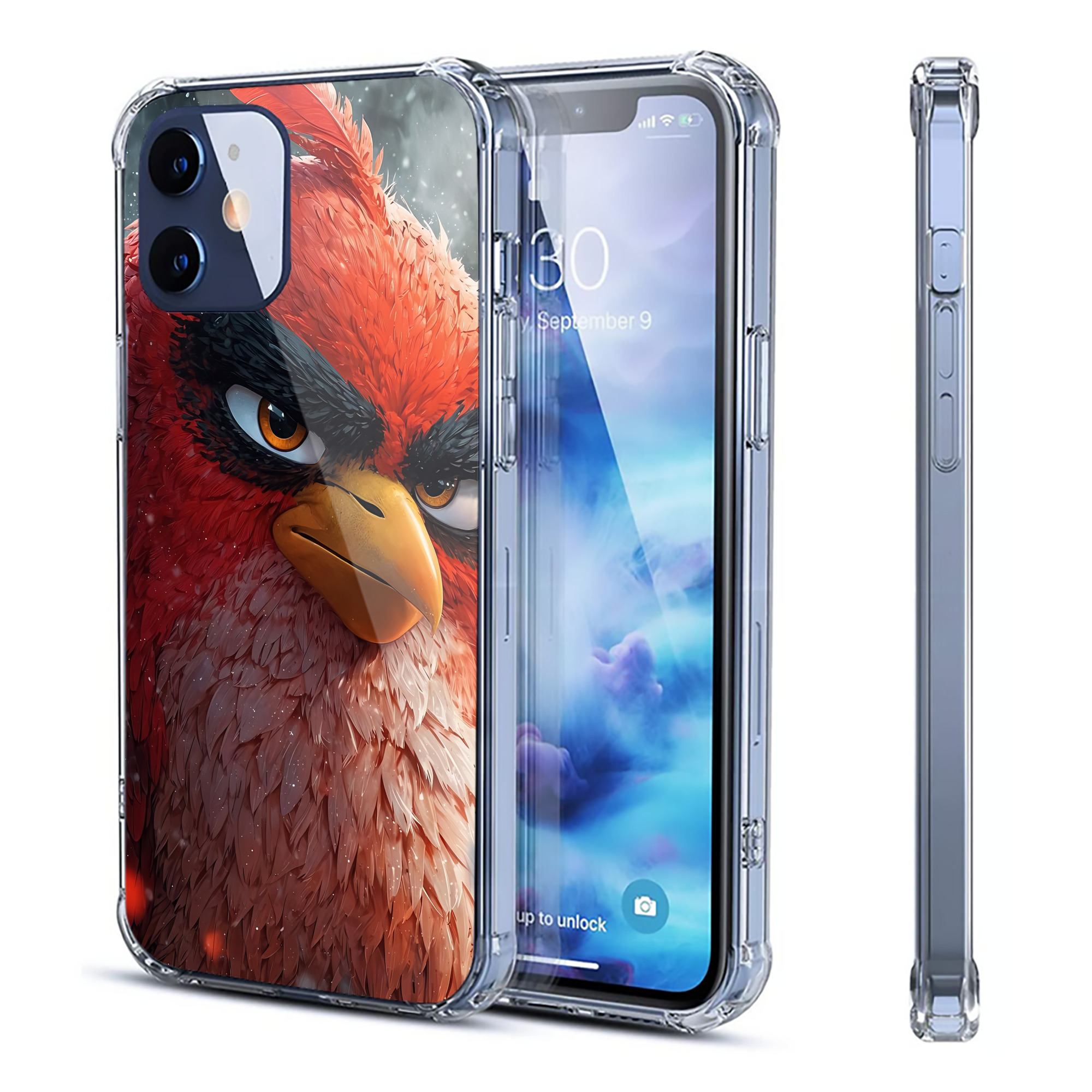 （画像用） Angry Birds アングリーバード 【iPhone 12シリーズ対応】透明スマホケース（クリアソフトケース）